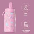 thumbnail image 5 of Hydrapeak Mini 14oz Fun Sticker Print Water Bottle with Straw Lid, Stainless Steel Double Wall Insulated Water Bottle, Leak-Proof and Spill-Proof Water Bottle, Butterfly Allover-Bubblegum, 5 of 6