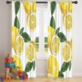 thumbnail image 5 of Blackout Kids Curtains,Yellow Lemon Fruit Slices White Pattern Childrens Insulated Curtains Set Of 2,Bedroom Essentials,Toddler Room Decor 42"x84", 5 of 5
