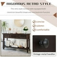 thumbnail image 4 of Farmhouse Wood ConsoleTable for Hallways Narrow Foyer Sideboard with Drawers and Bottom Shelf for Entryway, Espresso, 4 of 8
