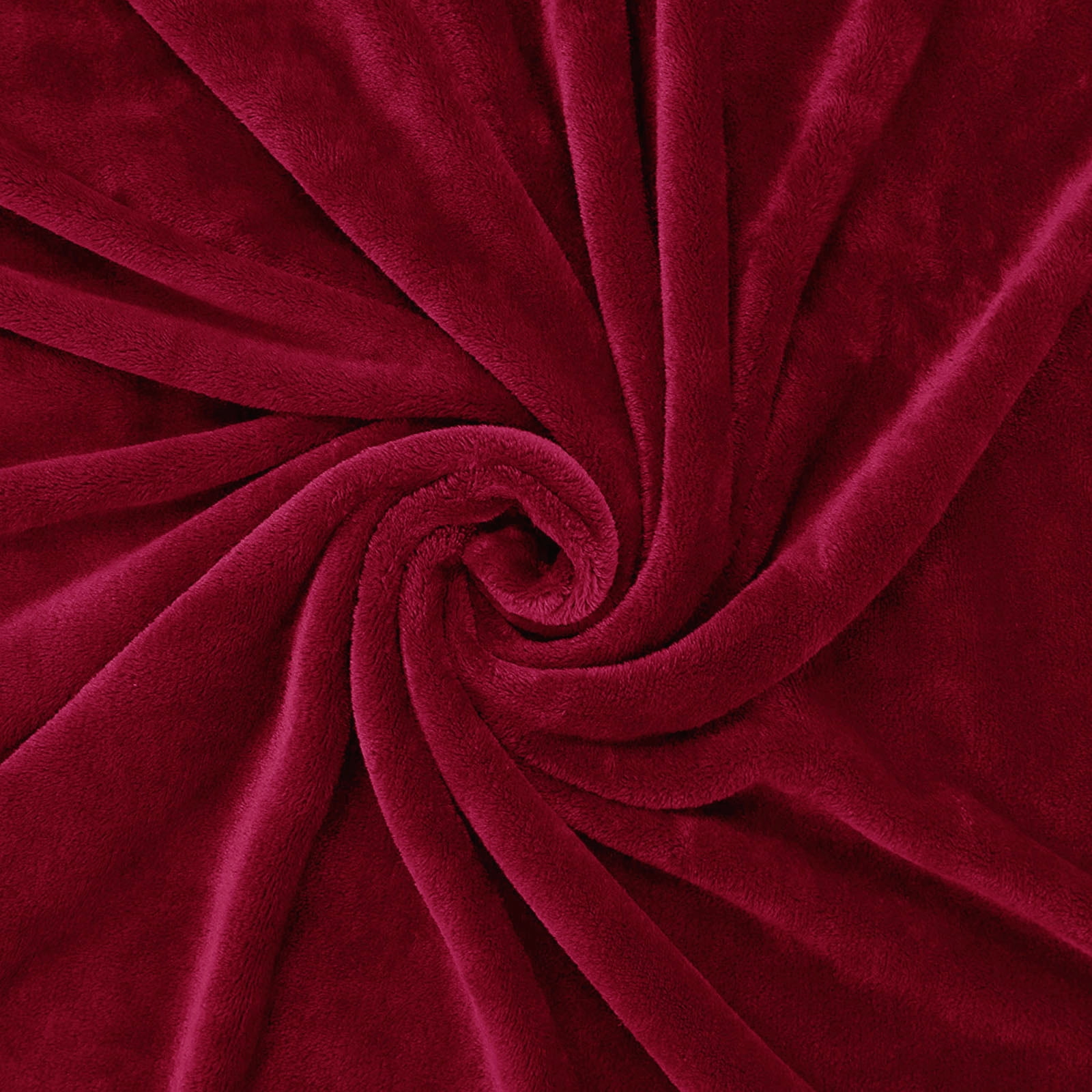 Exclusivo Mezcla Twin Size Flannel Fleece Velvet Plush Bed Blanket as Bedspread, Coverlet, Bed Cover (60"x80", Burgundy)