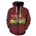 thumbnail image 1 of Sudadera con capucha y cremallera para hombre, estilo punk, de dibujos animados, con estampado 3D, estilo informal, para adolescentes, 1 of 6