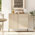 thumbnail image 2 of 31.5" Wooden Reeded Sideboard with 2 Doors, Modern Credenza Storage Cabinet for Kitchen, Dining Room, 2 of 7