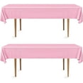 thumbnail image 3 of DecorRack 2 Rectangular Tablecloths -BPA- Free Plastic, 54 x 108 inch, Light Pink (2 Pack), 3 of 6