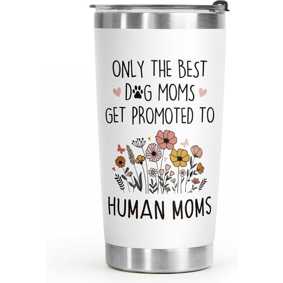 New Mom Gifts for Women, Pregnancy Must Haves, Funny Dog Mom Pregnancy Gift for Expecting Mom, 20 oz Stainless Steel Tumbler