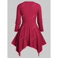 thumbnail image 3 of Camiseta en Capas Pañuelo Recortado Rosegal Mangas largas de talla grande, 3 of 5