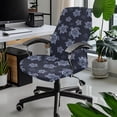 thumbnail image 2 of Xoenoiee Turtle Hibiscus Print Office Chair Cover Water Resistant Desk Computer Chair Slipcover Anti-Slip Chair Protector Removable High Back Chair Cover, L, 2 of 6
