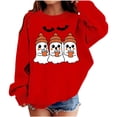 thumbnail image 3 of Taqqpue Kids Oversize Sweatshirt Halloween Bat Star Print Casual Loose Long Sleeve Fleece Lined Pullover Tops Fall Winter Warm Hoodie Tops for Toddler Kids Size 1-13, 3 of 6