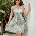 thumbnail image 3 of Zen Garden Green Sleeveless Dress Women Summer Evening Dresses Ladies Sundress, 3 of 7