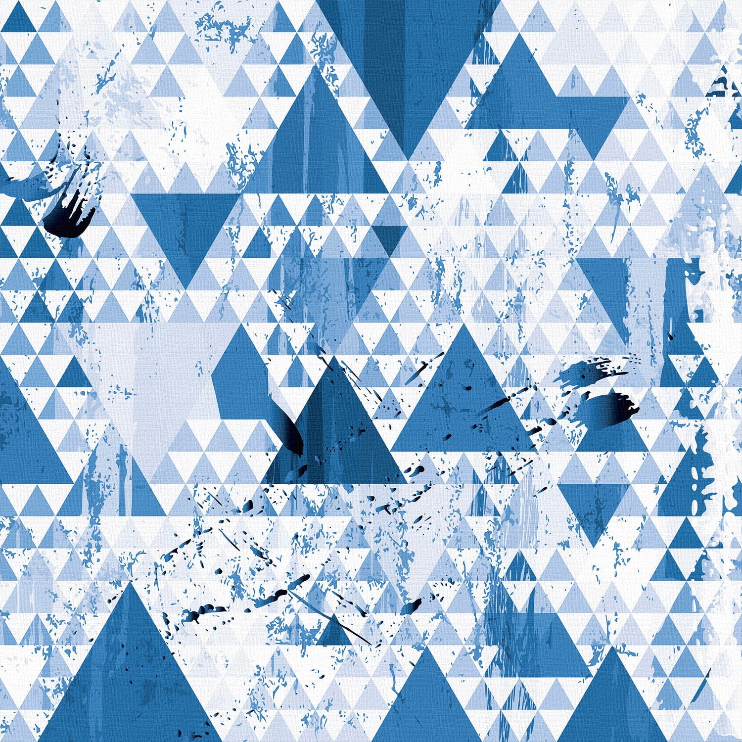 "Blue Diamonds" Painting Print on Wrapped Canvas