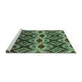 thumbnail image 2 of Ahgly Company Machine Washable Indoor Rectangle Solid Turquoise Blue Modern Area Rugs, 7' x 9', 2 of 4