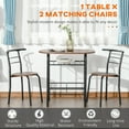 thumbnail image 4 of HOMCOM 3-Piece Dining Table Set, Kitchen Table and 2 Chairs with Shelf, 4 of 10