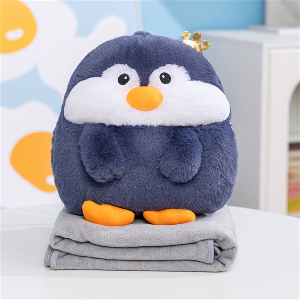 Zeiwohndc Cartoon Capybara Hamster Cushion Blanket Combo Soft Plushie Pillow Throw