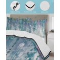 thumbnail image 4 of Green Botanical Twin XL Size Down Alternative Comforter,Lightweight Comforter Quilt Bedding Set with Pillow Shams Watercolor Spring Floral Oil Painting Elegant Bed Comforter Duvet Insert 68"x98", 4 of 7