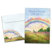 Tree-Free Greetings Pet Sympathy Greeting Card, 5x7, Sweet Dog Rainbow (GO69180)