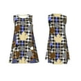 thumbnail image 3 of Bixox maple leaves Houndstooth Print Women's Sleeveless A-Line Dress with Pockets, Casual Knee-Length Tank Dress for Summer-XX-Large, 3 of 7