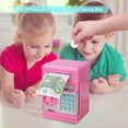 thumbnail image 2 of Caja Hucha Electrónica Automática Cajero Automático Contraseña Ahorro de Dinero Rosa JShteea  El nuevo, 2 of 6