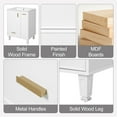 thumbnail image 6 of 24" Bathroom Vanity with Sink, Bathroom Cabinet with Door Shelf, Deep Drawer, 2-Tier Pull-Out Basket, Solid Wood Frame and MDF Board, Easy Assembly, Modern Bathroom Cabinet for Bathroom, White, 6 of 9