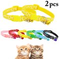 thumbnail image 1 of 2PCS 0.39'' Pet Collar Adjustable Dog Collar Cat Collar with Bell, 1 of 6