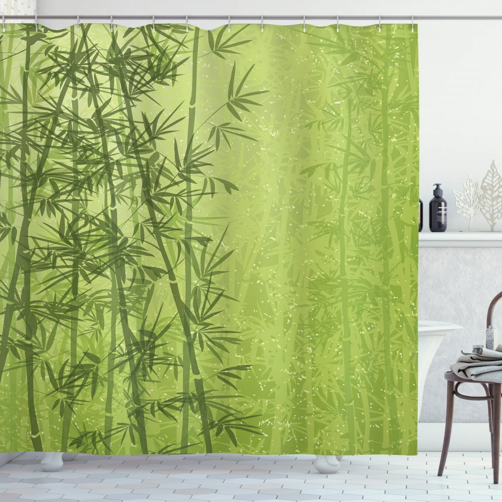 Exotic Shower Curtain, Tropical Forest Rainforest Jungle Paradise