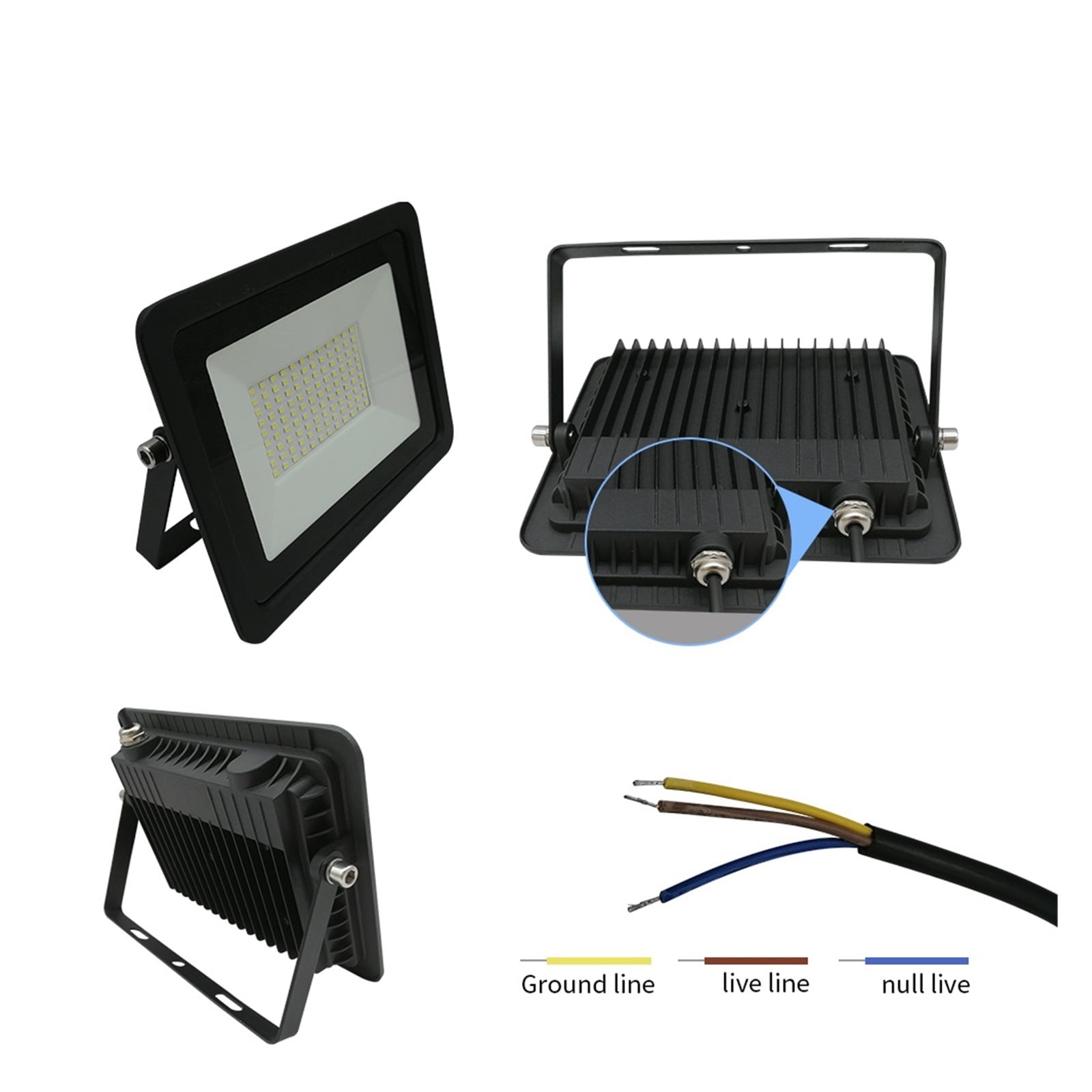 LED Flood Light 100W 50W 30W 20W 10W Outdoor Waterproof Reflector Spotlight Street Light Wall Lamp Garden Lighting - Wide Angle Beam