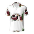 thumbnail image 2 of Daiia Vintage Buffalo Plaid Christmas Camper Pattern Men’s Polo Shirts,Solid Deck Shirt,Classic Fit, Breathable Cotton Polo for Casual and Sport Wear-Medium, 2 of 7