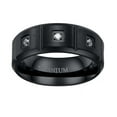 thumbnail image 4 of Matte Black Gold Plated 8mm AAA CZ Titanium Steel Mens Ring Men Wedding Band Man Ring, 4 of 7