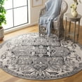 thumbnail image 2 of SAFAVIEH Odyssey Edith Floral Polyester Area Rug, Grey/Dark Grey, 6'7" x 6'7" Round, 2 of 8