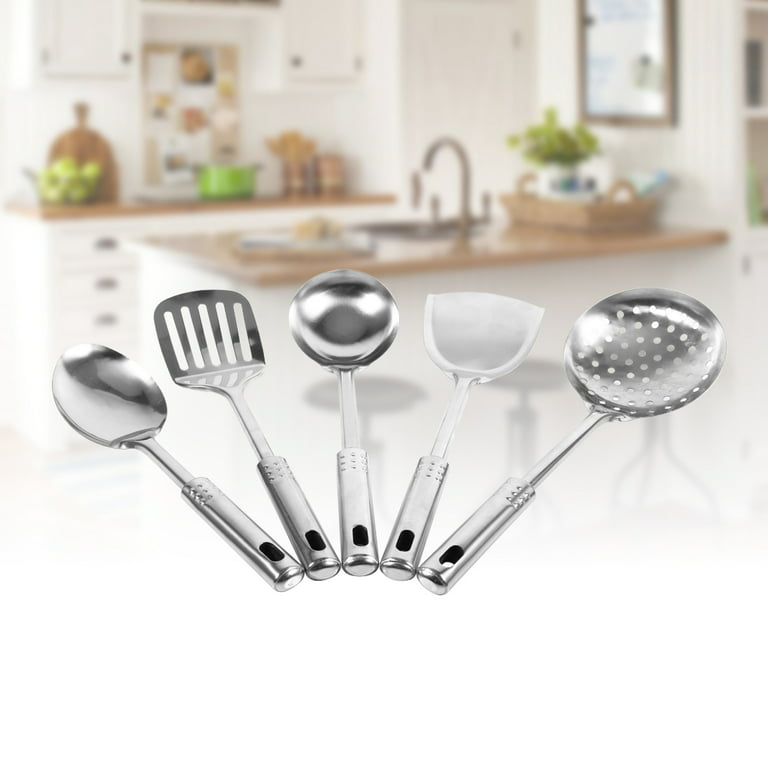 Haofy Stainless Steel Kitchen Utensils, 5Pcs Multi-functional Kitchen  Utensil Set Stainless Steel Spoons Shovel Spatula Cooking Tools , Stainless  Steel Kitchen Tool Set 