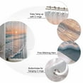 thumbnail image 5 of Extra Long Shower Curtain 72x96 Inch, Ocean Sunset Shower Curtain Waterproof Bathroom Decor Summer Beach Shore Sky Sun Scenery Fabric Bath Curtain Set Accessories with Hooks, 5 of 6