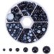 thumbnail image 1 of About 690pcs 6 Sizes Black Flat Back Pearl Cabochon for Crafts Scrapbooking Embellishment Shoes Wedding Dress DIY Phone Nail Making(4mm, 5mm,6mm, 8mm, 1 of 5