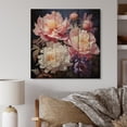 thumbnail image 2 of Designart "Peonies In Asian Painting II" Asian Print on Natural Pine Wood, 2 of 5