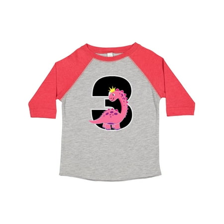 

Inktastic 3rd Birthday Dinosaur Outfit Girl Gift Toddler Toddler Girl T-Shirt
