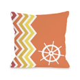 thumbnail image 1 of Bella Casa 72266PL16 Un 16 x 16 Pouces Chevron Oreiller de Roue&44; Orange, 1 of 1