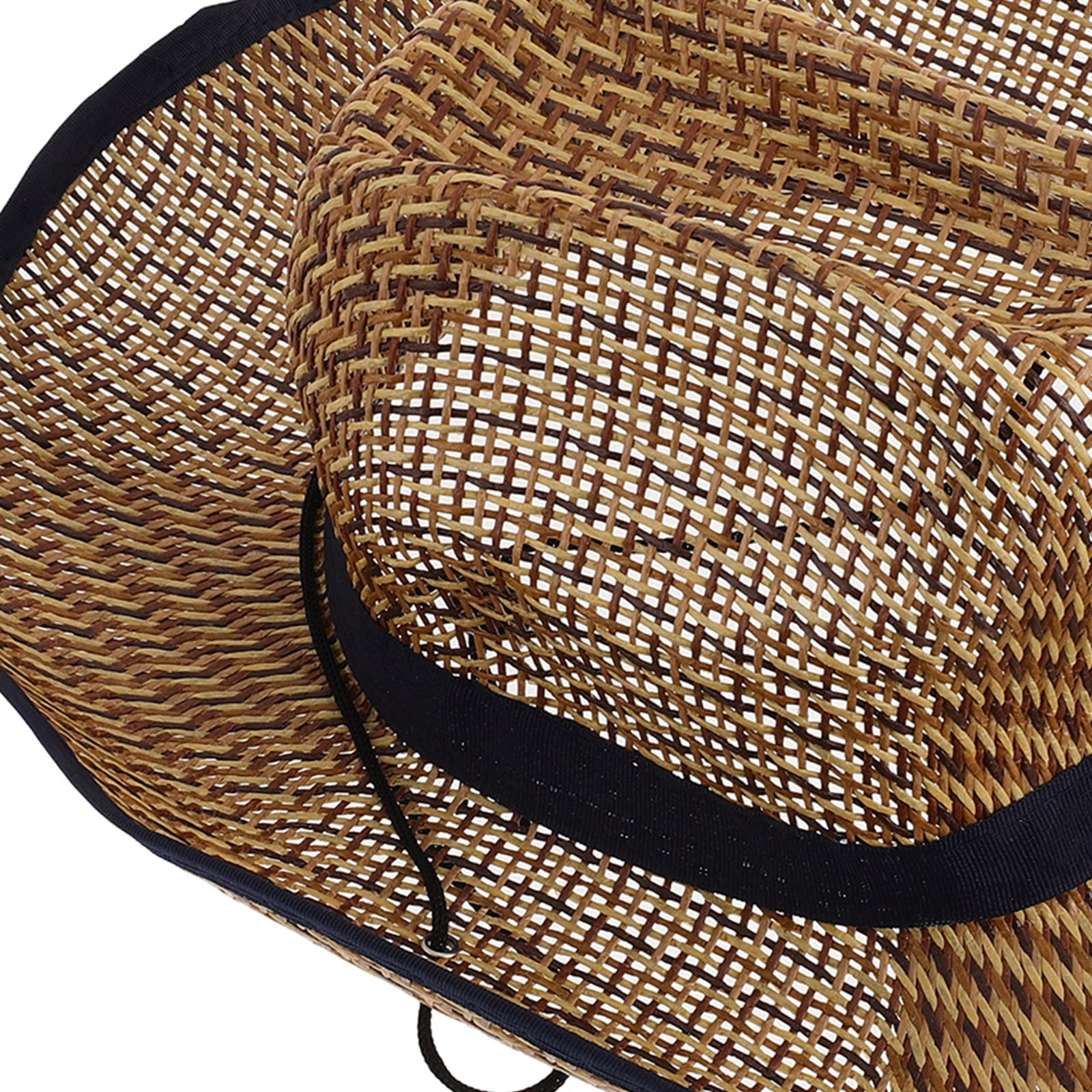 Straw Sun Hat with Wide Brim UPF 50+ for Men Women Beach Fishing Wide Brim Straw Hat For Men & Women - UPF 50+ Sun Protection  main image 3