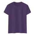 thumbnail image 5 of Summer Tops for Women Long Sleeve Tops for Women Tan Raglan Shirt Ladies Tees And Athletic Short Sleeve Shirt Shirts Shirts Short Casual Ladies Long T Purple M, 5 of 5