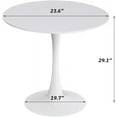 thumbnail image 2 of SoarFlash White Round Dining Table, 24" Tulip Table 2-4 People Kitchen Dining Table for Living Room, 2 of 16