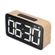 thumbnail image 4 of Reloj despertador Digital con pantalla LED de 6 pulgadas, grano de madera, carga USB, decoración silenciosa, 4 of 5