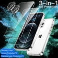 thumbnail image 4 of JETech 3 in 1 Case for iPhone 12 Pro 6.1-Inch, with 2-Pack Screen Protector and 2-Pack Camera Lens Protector, Non-Yellowing Shockproof Bumper Phone Cover, Full Coverage Tempered Glass Film (Clear), 4 of 7