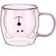 thumbnail image 1 of Taza creativa de oso de vidrio de borosilicato, taza de café creativa de doble capa con asa, Taza de leche apta para microondas, 1 unidad JM, 1 of 5