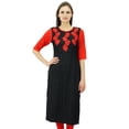 thumbnail image 1 of Bimba Hand-Embroidered Rayon Straight Designer Kurti Kurta Casual Clothing Tunic, 1 of 3