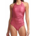 thumbnail image 3 of Calvin Klein Maillot de Bain une Pièce à Col Haut pour Femmes, Rose, 14, 3 of 3