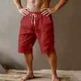 thumbnail image 5 of Havenre Mens Workout Sweat Shorts Lightweight Cotton Casual Drawstring Elastic Waist Fitness Mens Athletic Gym Shorts with Pockets Red XXXL, 5 of 9