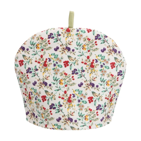 Uxcell Cotton Tea Cozy, Vintage Floral Teapot Cover, 11x9" Insulated Handmade Tea Cozy Covers for Teapot Keeps Warm Dust Multi-Color for Tea Sets Home Kitchen Decor, Green Purple Flowers