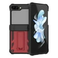 thumbnail image 3 of JiaheCover Full Body Protection Case for Samsung Galaxy Z Flip5 2023,Rugged Shockproof Built-in Hidden Kickstand Heavy Duty with 360° Degree Rotation Belt Clip Holster Case,Red, 3 of 7