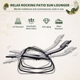 thumbnail image 3 of Patio Rocking Lounge Chair Adjustable Texteline Zero Gravity Rocker Outdoor Recliner Seat w/ Pillow, Footrest, 3 of 7