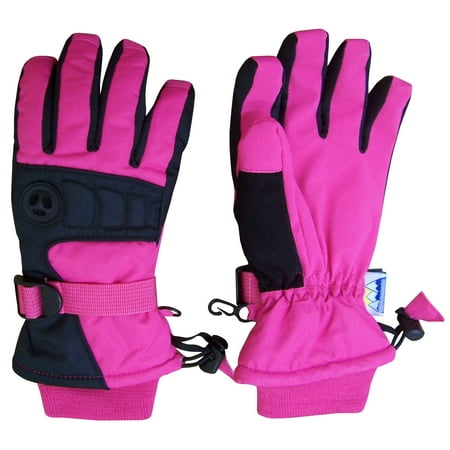 NICE CAPS Womens Ladies Extreme Cold Weather 80 Gram Thinsulate Winter Premier Waterproof Colorblock Ski Snow Snowboarder Glove with Air (Best Extreme Cold Weather Gloves)