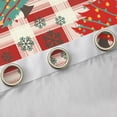 thumbnail image 4 of Homewish Chic Christmas Tree Curtains Pack of 2 (42x84 Each),Geometric Plaid Grid Curtains Blackout,Red Green Beige Bedroom Curtains For Boys Kids,Microfiber Bedroom Decor, 4 of 6