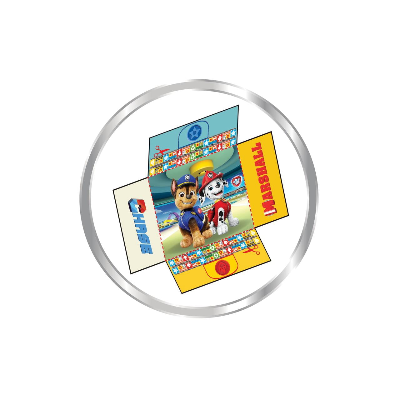 Carrera FIRST PAW Patrol On The Track Beginner Battery Operated Slot Car Toy Race Track Set featuring Chase versus Marshall