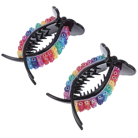 Eease Colorful Hair Claw Clips Rhinestone Gripper for Women Girls