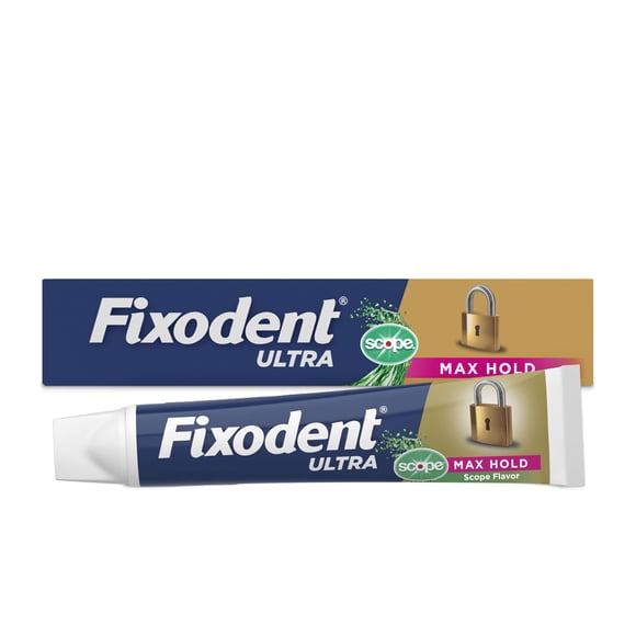 Adhesivo para dentaduras Fixodent Ultra Max Hold Scope 51 g
